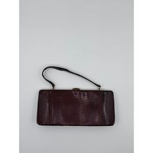 Vintage Bellestone Genuine Dark Brown Lizard Handbag